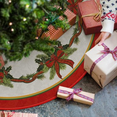 AVOIN FALDA PARA ÁRBOL DE NAVIDAD COLORLIFE DE 122 CM | VERDE - 2