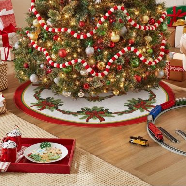 AVOIN FALDA PARA ÁRBOL DE NAVIDAD COLORLIFE DE 122 CM | VERDE - 3