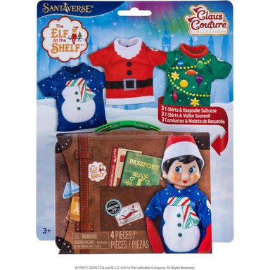 THE ELF ON THE SHELF ACCESORIOS CLAUS COUTURE SET 3 CAMISETAS FESTIVAS - 2