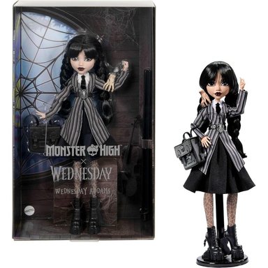 MONSTER HIGH WEDNESDAY ADDAMS MUÑECA 11'/28 CM CON ACCESORIOS