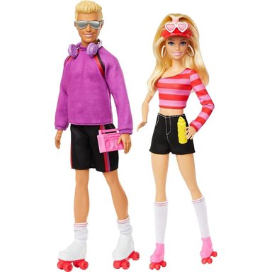 BARBIE FASHIONISTAS SET 2 MUÑECAS CON 6 ACCESORIOS 11'/28 CM