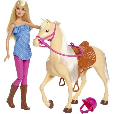 BARBIE MUÑECA CON CABALLO 11'/28 CM CON ACCESORIOS