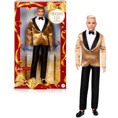 BARBIE SIGNATURE 2025 KEN RUBIO TRAJE DORADO