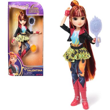 ACADEMIA DE UNICORNIOS MUÑECA VALENTINA 9.5' / 24 CM CON ESPEJO Y 5 ACCESORIOS