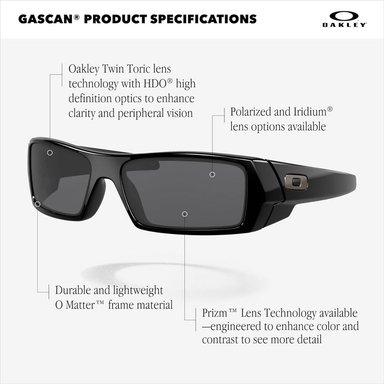 OAKLEY GASCAN OO9014 GAFAS DE SOL PARA HOMBRE | MATTE BLACK / BLACK IRIDIUM - 5