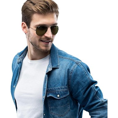 RAY-BAN RB3025 CLASSIC AVIATOR GAFAS DE SOL | GUNMETAL / GREEN II - 6