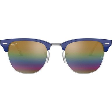 RAY-BAN RB3016 CLUBMASTER GAFAS DE SOL PARA HOMBRE | METALLIC LIGHT BRONZE / GREY RAINBOW