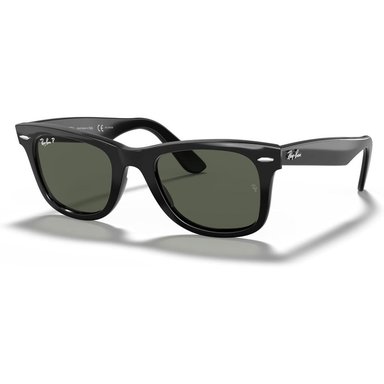 RAY-BAN RB2140F ORIGINAL WAYFARER GAFAS DE SOL CUADRADAS PUENTE BAJO | BLACK / GREEN III