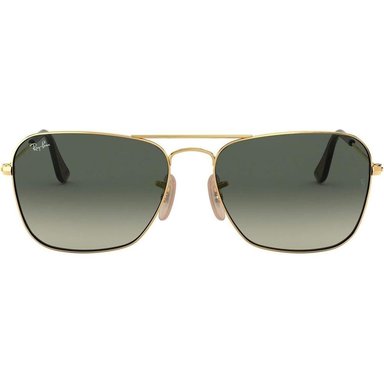 RAY-BAN RB3136 CARAVAN GAFAS DE SOL CUADRADAS | GOLD / LIGHT GREY DARK GREY II