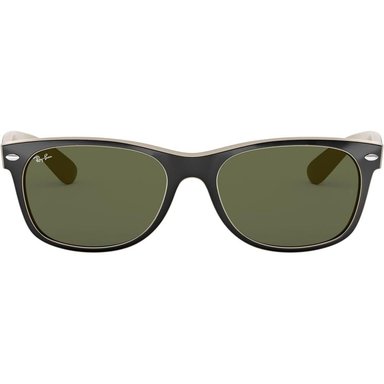 RAY-BAN RB2132 NEW WAYFARER GAFAS DE SOL PARA HOMBRE | BLACK ON BEIGE / GREEN II