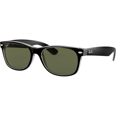 RAY-BAN RB2132 NEW WAYFARER GAFAS DE SOL PARA HOMBRE | BLACK ON TRANSPARENT / GREEN I