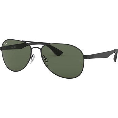 RAY-BAN RB3549 AVIATOR GAFAS DE SOL PARA HOMBRE | BLACK / DARK GREEN