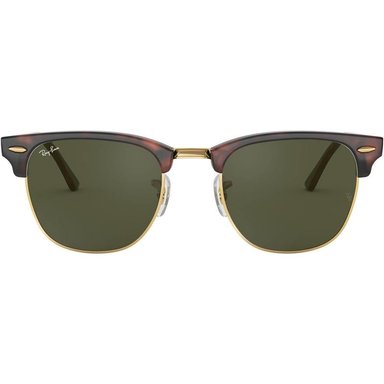 RAY-BAN RB3016 CLUBMASTER GAFAS DE SOL PARA HOMBRE | MOCK TORTOISE ON GOLD / GREEN I