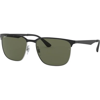RAY-BAN RB3569 GAFAS DE SOL PARA HOMBRE | BLACK ON SILVER / GREEN