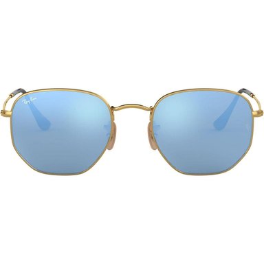 RAY-BAN RB3548N GAFAS DE SOL HEXAGONALES | GOLD / LIGHT BLUE FLASH I