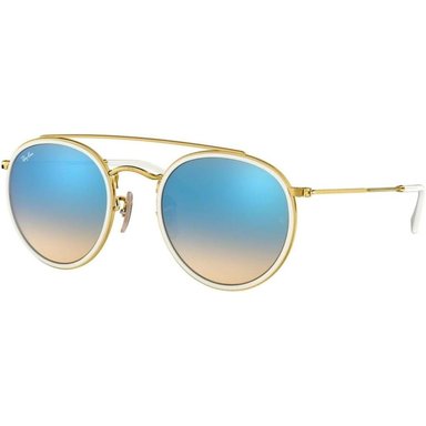 RAY-BAN RB3647N GAFAS DE SOL DOBLE PUENTE | GOLD / BROWN MIRROR BLUE
