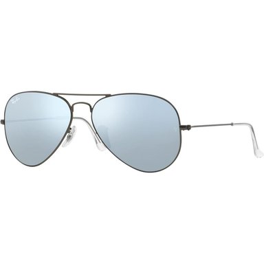 RAY-BAN RB3025 CLASSIC AVIATOR ESPEJO GAFAS DE SOL | GUNMETAL / LIGHT GREEN MIRROR SILVER