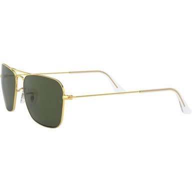 RAY-BAN RB3136 CARAVAN GAFAS DE SOL CUADRADAS | GOLD / GREEN II - 3