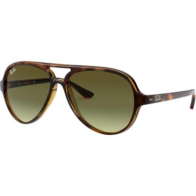 RAY-BAN RB4125 CATS 5000 AVIATOR GAFAS DE SOL PARA HOMBRE | LIGHT HAVANA / GREEN BROWN