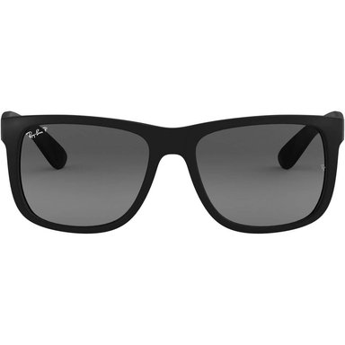 RAY-BAN RB4165F JUSTIN GAFAS DE SOL PUENTE BAJO RECTANGULAR | RUBBER BLACK / LIGHT GREY GREY
