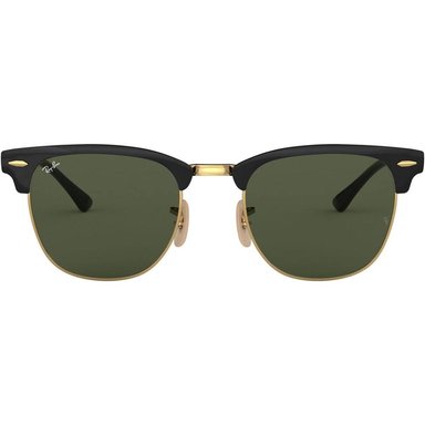 RAY-BAN RB3716 CLUBMASTER METAL GAFAS DE SOL PARA HOMBRE | BLACK ON GOLD / GREEN I