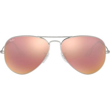 RAY-BAN RB3025 CLASSIC AVIATOR ESPEJO GAFAS DE SOL | SILVER / LIGHT BROWN MIRROR PINK II