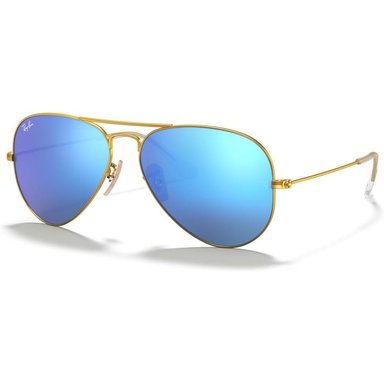 RAY-BAN RB3025 CLASSIC AVIATOR ESPEJO GAFAS DE SOL | GOLD / GREY BLUE III