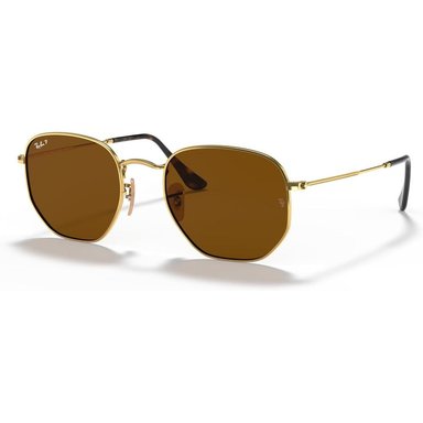 RAY-BAN RB3548N GAFAS DE SOL HEXAGONALES | GOLD / BROWN I