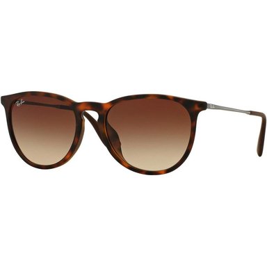 RAY-BAN RB4171F ERIKA PUENTE BAJO GAFAS DE SOL PARA MUJER | RUBBER HAVANA / BROWN DARK BROWN II
