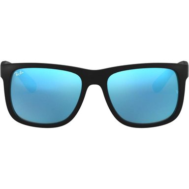 RAY-BAN RB4165F JUSTIN GAFAS DE SOL PUENTE BAJO RECTANGULAR | RUBBER BLACK / BLUE FLASH I
