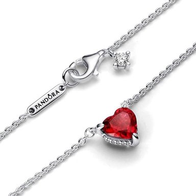 PANDORA COLLAR CORAZÓN CON CRISTAL ROJO | ROJO - 3