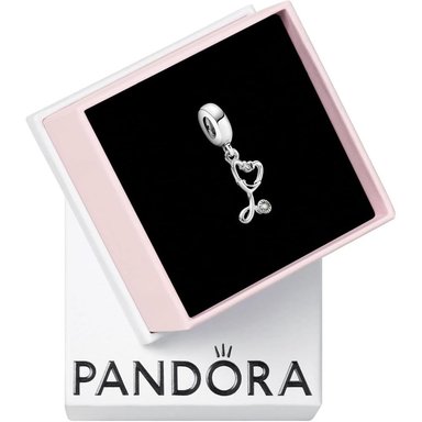 PANDORA CHARM STETHOSCOPE HEART | PLATA