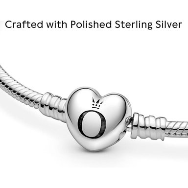 PANDORA MOMENTS PULSERA CADENA SERPIENTE CIERRE CORAZÓN 19 CM | PLATA - 4