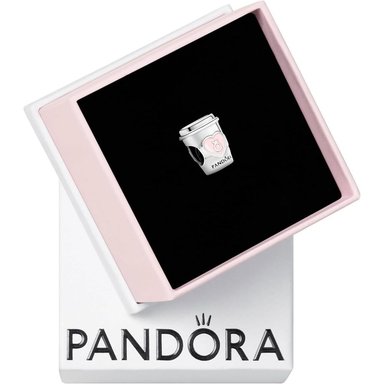 PANDORA CHARM TAKE A BREAK COFFEE CUP | PLATA