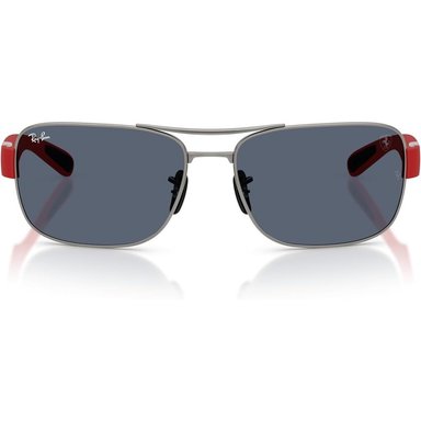 RAY-BAN RB3763M GAFAS DE SOL CUADRADAS | SILVER ON BLACK / RED / DEMO LENS