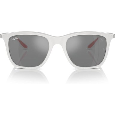 RAY-BAN RB4433M GAFAS DE SOL CUADRADAS UNISEX SCUDERIA FERRARI | MATTE RED / GREEN MIRRORED SILVER