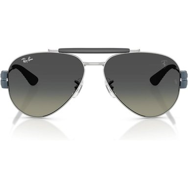 RAY-BAN RB3762M GAFAS DE SOL REDONDAS SCUDERIA FERRARI | SILVER / DARK GREY / RED
