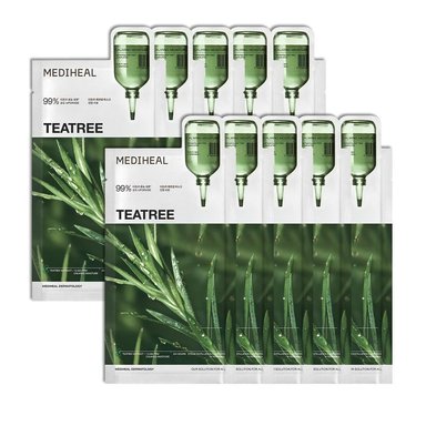 MEDIHEAL MASCARILLA HIDRATANTE CALMANTE ÁRBOL DE TÉ 10 UDS