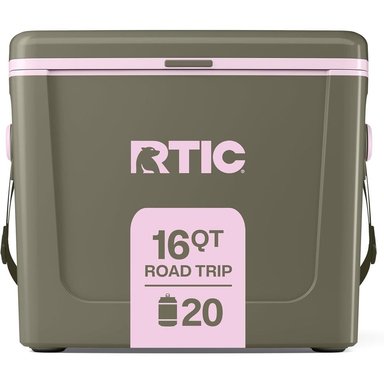 COOLER RTIC | OLIVE / PALE PINK