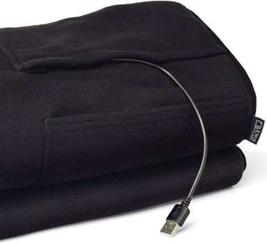 MANTA CON CALEFACCION USB - NEGRO IDEAL PARA EL HOGAR - OFICINA - CAMPING - 3