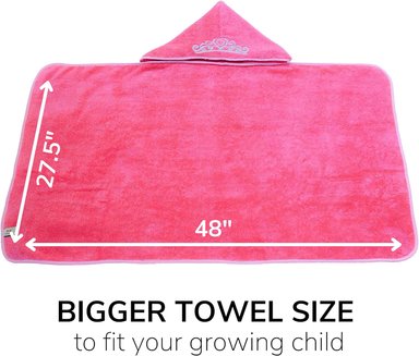 TOALLA PARA NIÑAS/BEBÉS, PRINCESA CON CAPUCHA, DE TEJIDO SUAVE, DE 27.5 X 49 PULGADAS, MUY ABSORBENTE 600 GSM 100 % ALGODÓN - 4