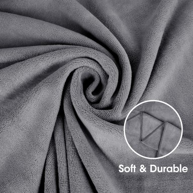 TOALLAS DE BAÑO DE MICROFIBRA JML, 2 PAQUETES (30' X 60') GRIS - 4