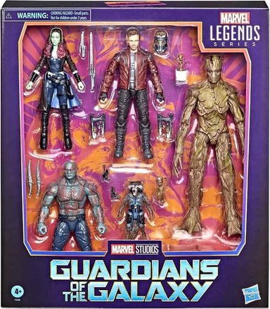 MARVEL LEGENDS GUARDIANES DE LA GALAXIA - JUEGO DE FIGURAS DE ACCIÓN DE 6 PULGADAS, PAQUETE MÚLTIPLE DE GUARDIANES