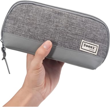 SOOEZ - ESTUCHE PARA LÁPICES DE APERTURA ANCHA - GRIS - 1