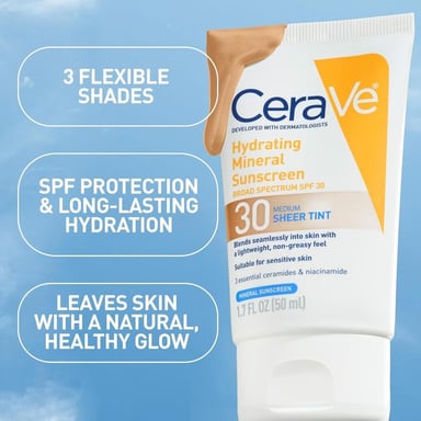 PROTECTOR SOLAR MINERAL CERAVE DE 1.7 OZ / 50 ML | MEDIUM - 6