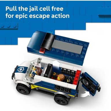 LEGO CITY FURGONETA DE TRANSPORTE DE PRISIONEROS SET DE CONSTRUCCIÓN POLICIAL - 3