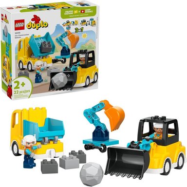 LEGO DUPLO TOWN VEHÍCULOS DE CONSTRUCCIÓN 3 EN 1 - 10475 - 1