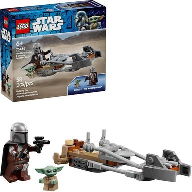 LEGO STAR WARS MANDALORIANO Y MOTO SPEEDER DE GROGU 75436 - 1