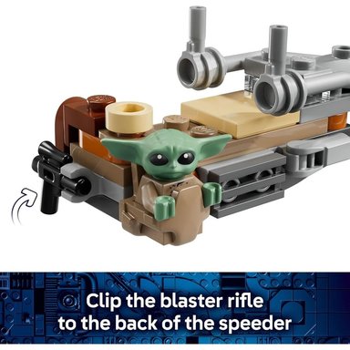 LEGO STAR WARS MANDALORIANO Y MOTO SPEEDER DE GROGU 75436 - 3