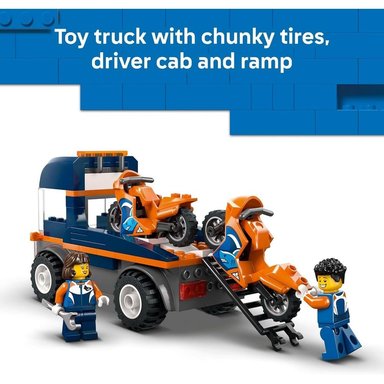 LEGO CITY CAMIÓN DE TRANSPORTE DE MOTOCICLETAS 60491 - 5